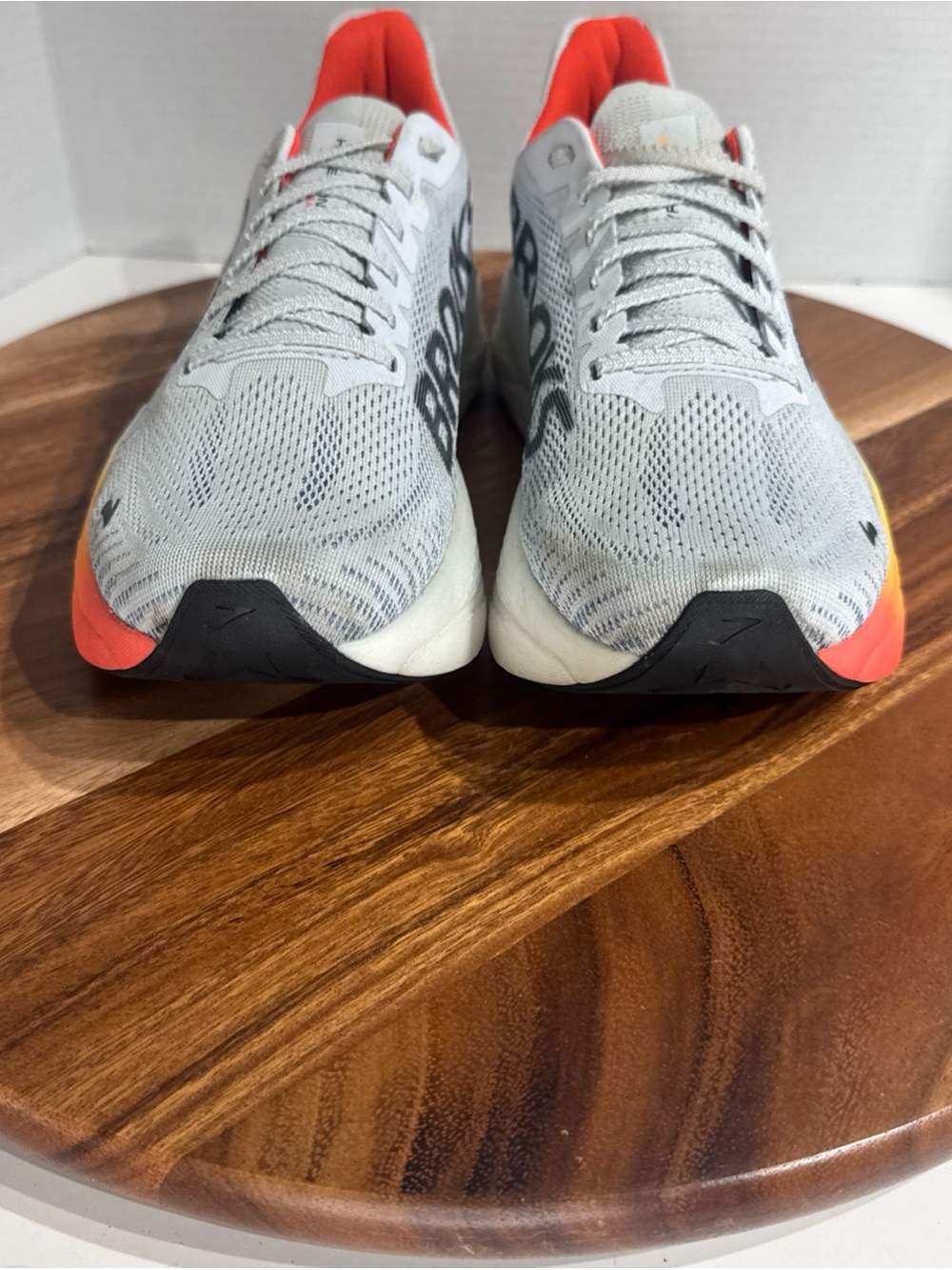 Brooks Hyperion Max Women's Running Shoes - White with Orange and Yellow Accent - Picture 3 of 16